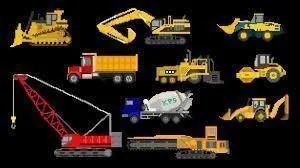 Construction tools and machinery used for construction work